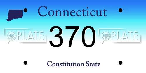 370 Connecticut License Plate