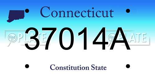 37014A Connecticut License Plate