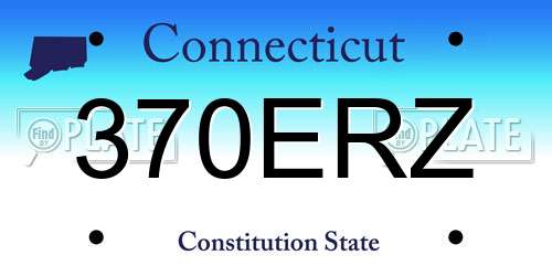 370ERZ Connecticut License Plate