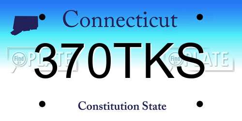 370TKS Connecticut License Plate