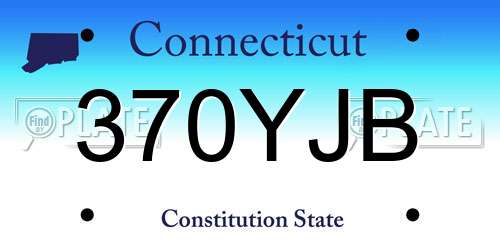370YJB Connecticut License Plate