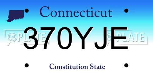 370YJE Connecticut License Plate
