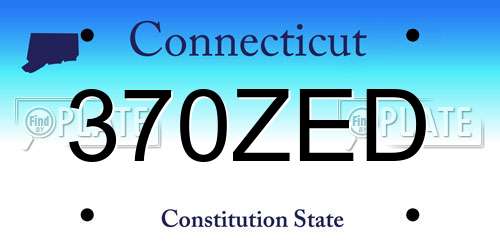 370ZED Connecticut License Plate