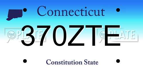 370ZTE Connecticut License Plate