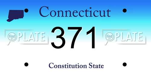 371 Connecticut License Plate