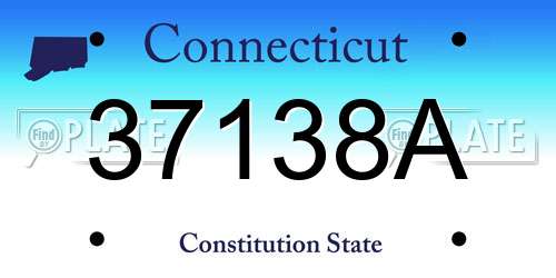 37138A Connecticut License Plate