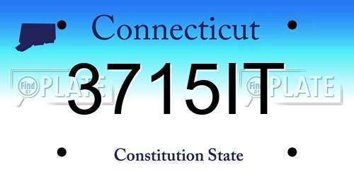 3715IT Connecticut License Plate