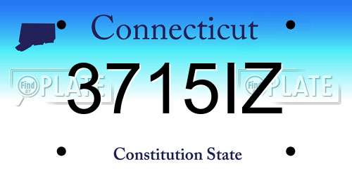 3715IZ Connecticut License Plate