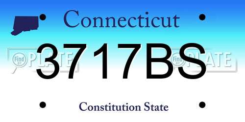 3717BS Connecticut License Plate