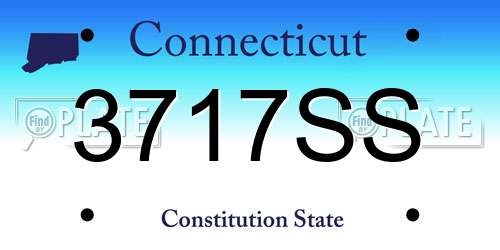 3717SS Connecticut License Plate