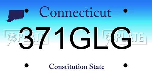 371GLG Connecticut License Plate
