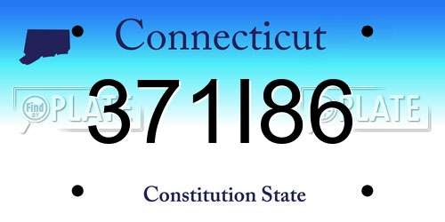 371I86 Connecticut License Plate