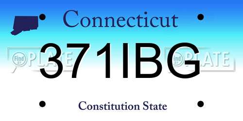 371IBG Connecticut License Plate