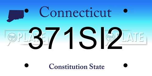 371SI2 Connecticut License Plate