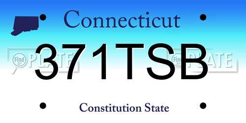 371TSB Connecticut License Plate
