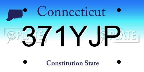 371YJP Connecticut License Plate
