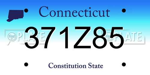 371Z85 Connecticut License Plate