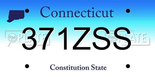 371ZSS Connecticut License Plate