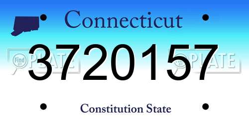 3720157 Connecticut License Plate
