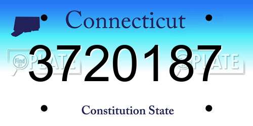 3720187 Connecticut License Plate