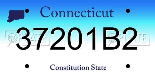 37201B2 Connecticut License Plate