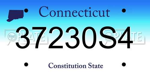 37230S4 Connecticut License Plate