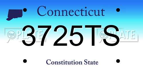 3725TS Connecticut License Plate
