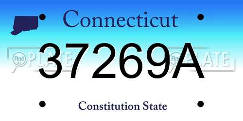 37269A Connecticut License Plate