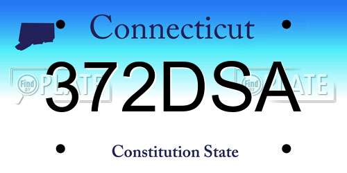 372DSA Connecticut License Plate