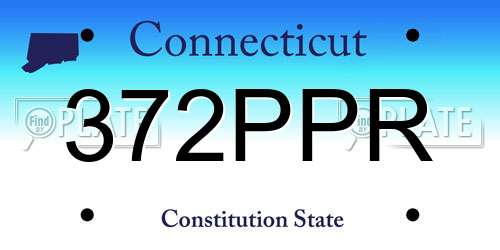 372PPR Connecticut License Plate