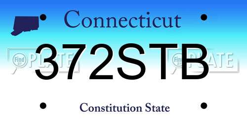 372STB Connecticut License Plate