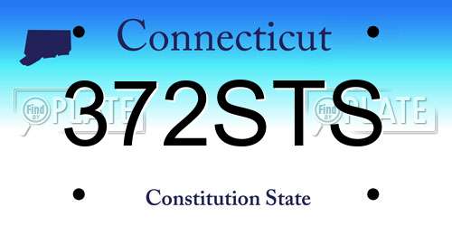 372STS Connecticut License Plate