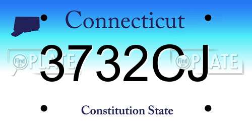 3732CJ Connecticut License Plate