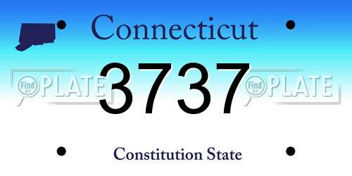 3737 Connecticut License Plate