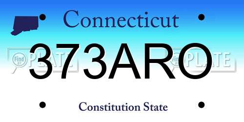 373ARO Connecticut License Plate
