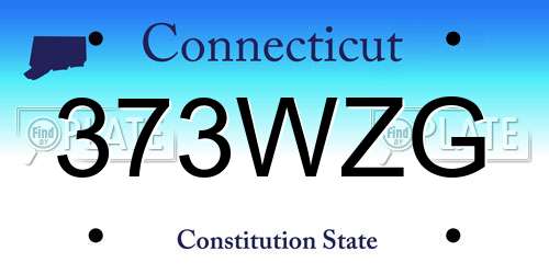 373WZG Connecticut License Plate