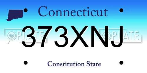 373XNJ Connecticut License Plate