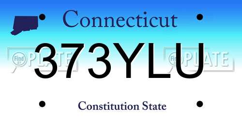 373YLU Connecticut License Plate