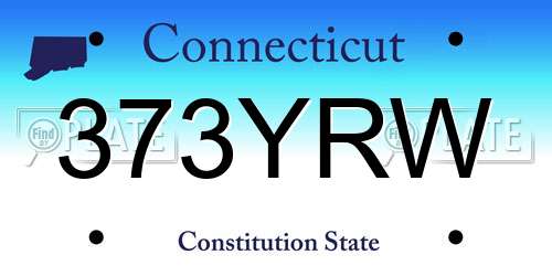 373YRW Connecticut License Plate