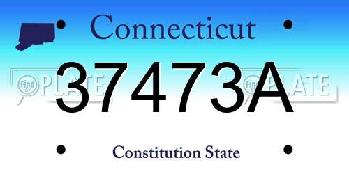 37473A Connecticut License Plate