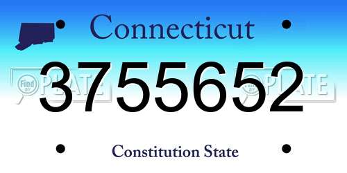 3755652 Connecticut License Plate