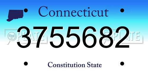 3755682 Connecticut License Plate