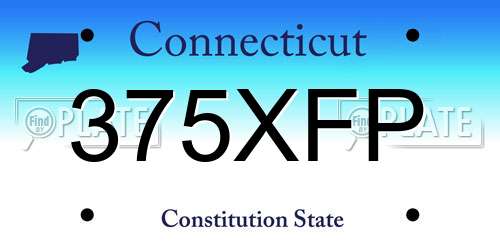 375XFP Connecticut License Plate