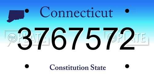 3767572 Connecticut License Plate