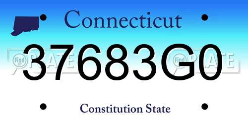 37683G0 Connecticut License Plate