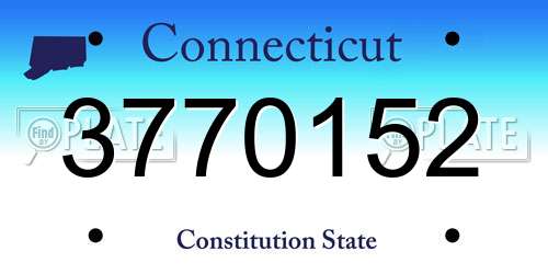 3770152 Connecticut License Plate