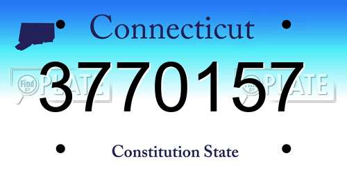 3770157 Connecticut License Plate