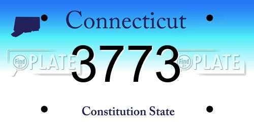 3773 Connecticut License Plate