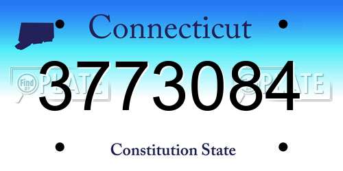 3773084 Connecticut License Plate