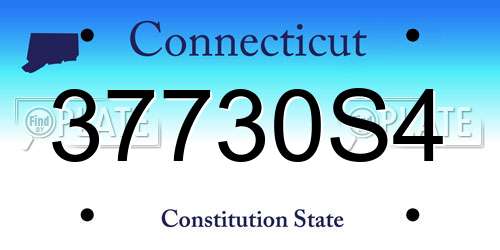 37730S4 Connecticut License Plate